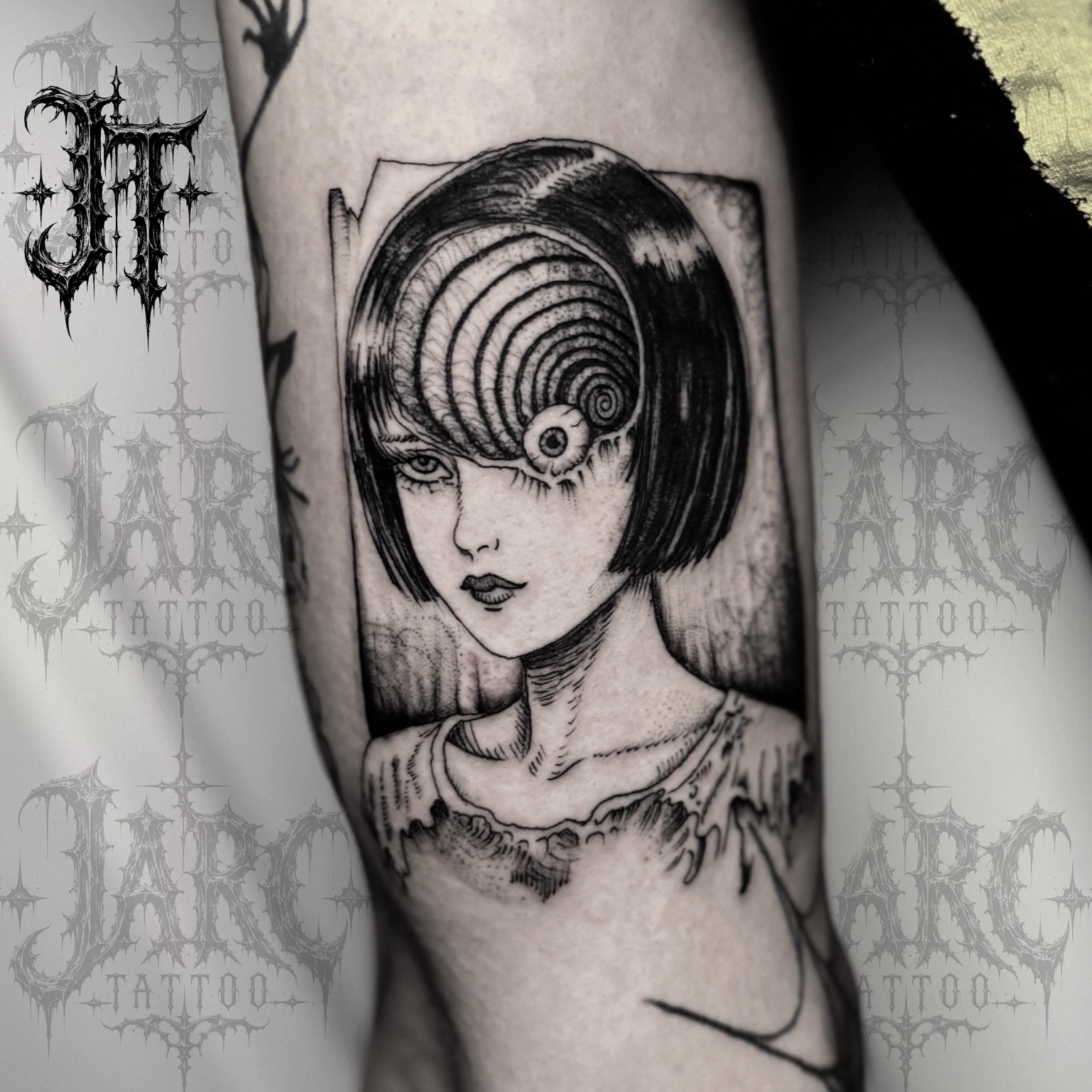 Anime portrait tattoo