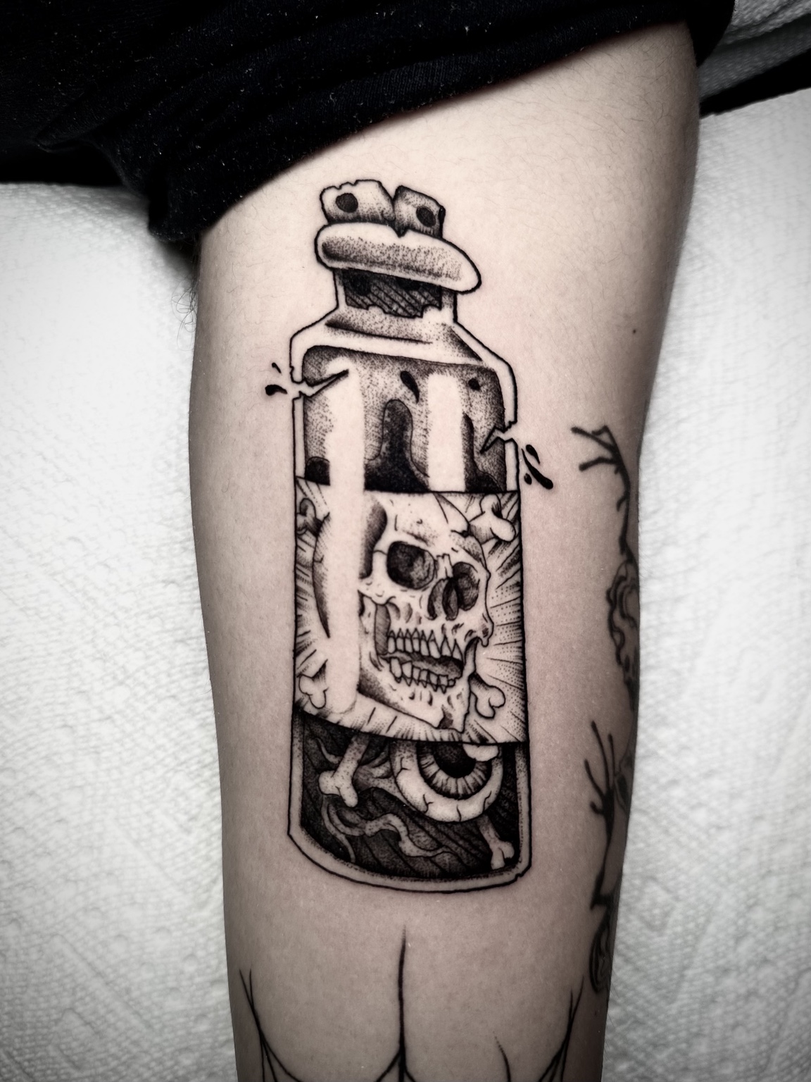 Horror potion tattoo